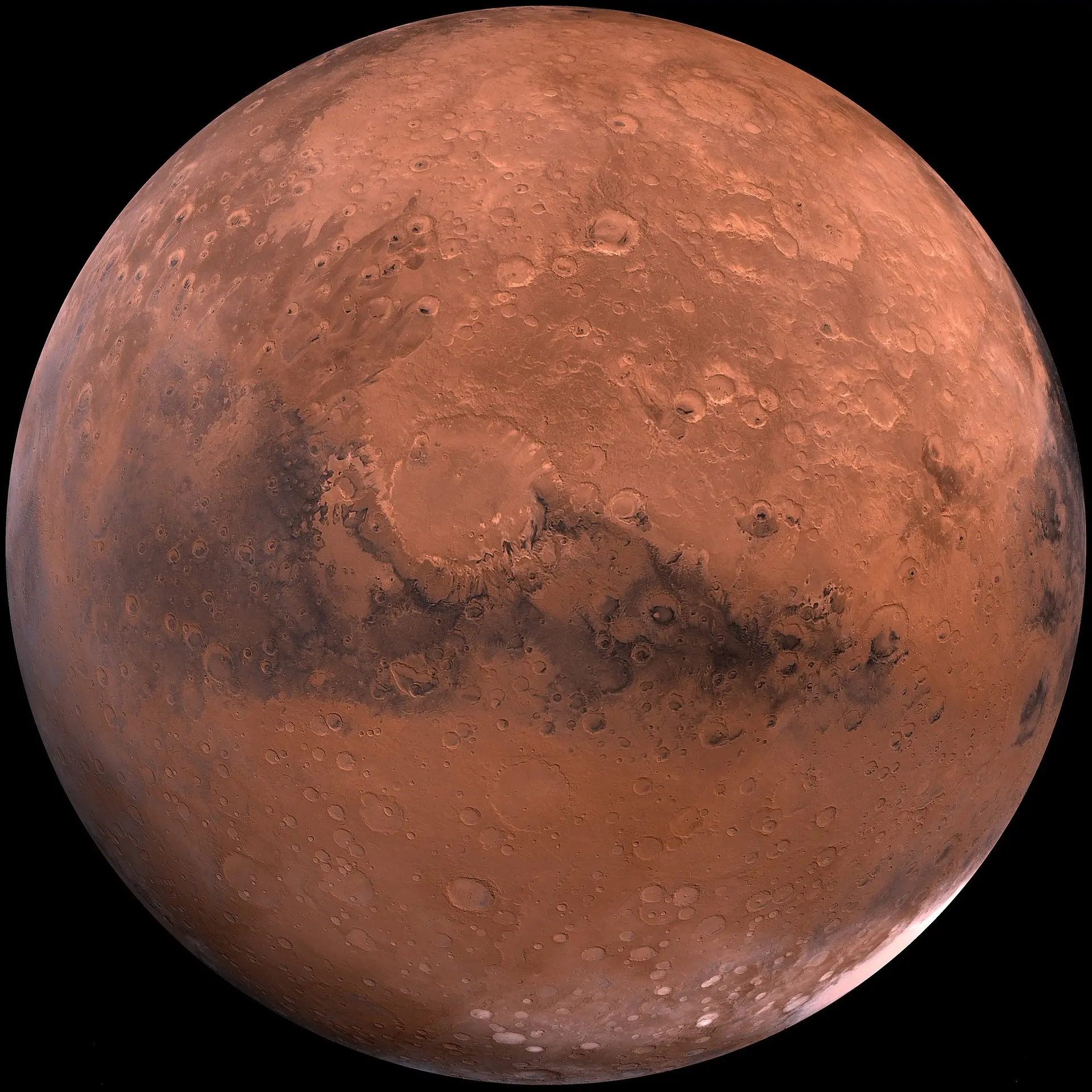 Imagen del planeta del Sistema Solar Marte.