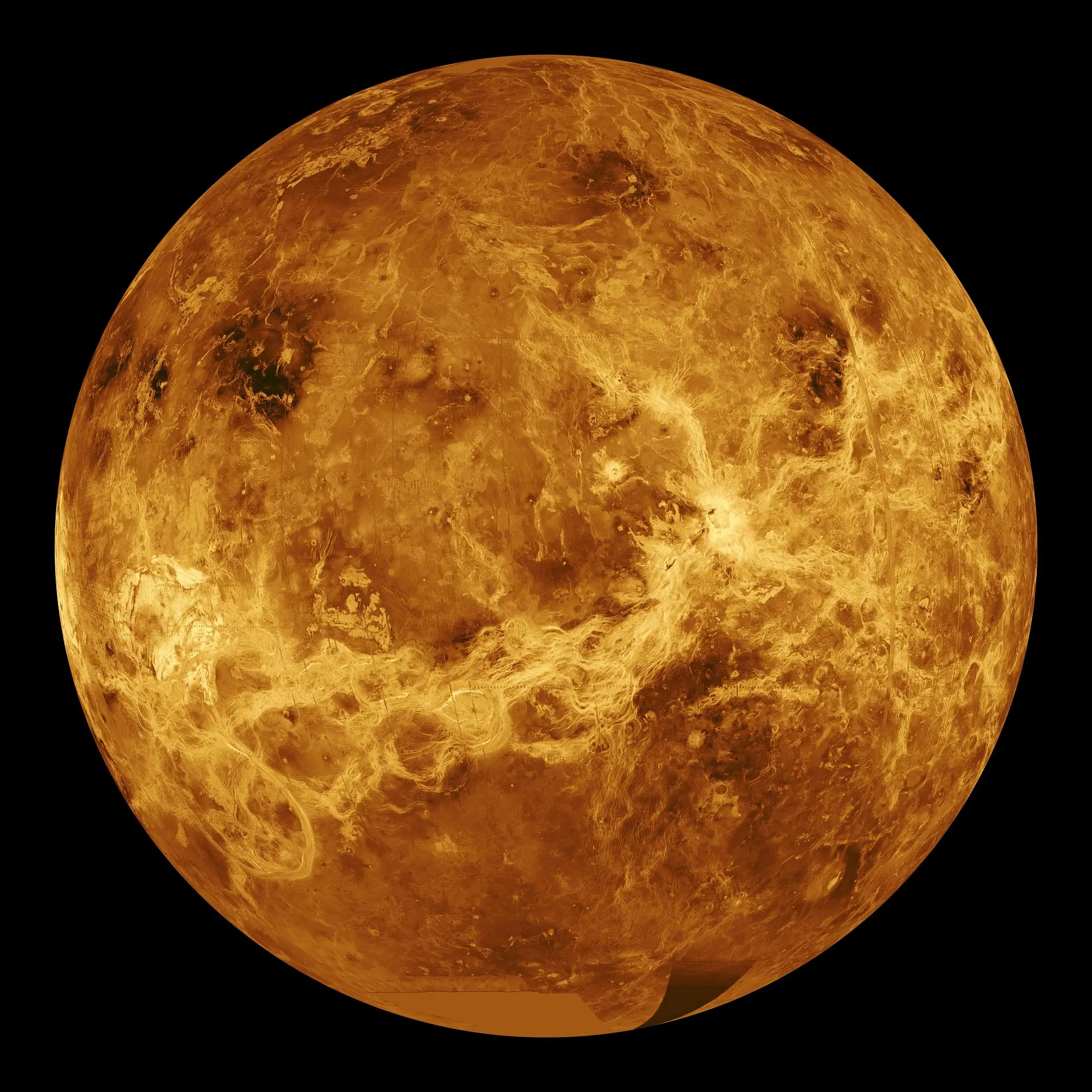 Imagen del planeta del Sistema Solar Venus.