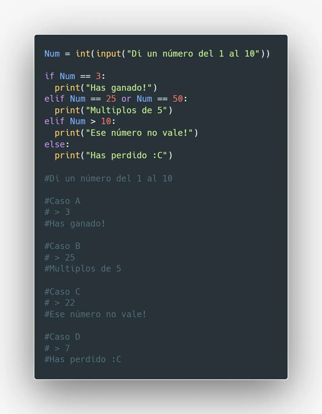 Fragmento de código en Python.